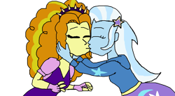 Size: 1201x665 | Tagged: safe, artist:ktd1993, character:adagio dazzle, character:trixie, ship:triagio, my little pony:equestria girls, female, lesbian, shipping, simple background