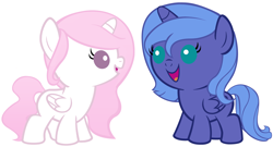 Size: 4800x2600 | Tagged: safe, artist:beavernator, character:princess celestia, character:princess luna, species:alicorn, species:pony, baby, baby pony, cewestia, cute, duo, female, filly, foal, pink-mane celestia, simple background, white background, woona