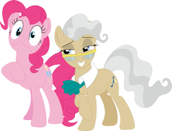 Size: 3581x2720 | Tagged: safe, artist:porygon2z, character:mayor mare, character:pinkie pie, simple background, transparent background, vector