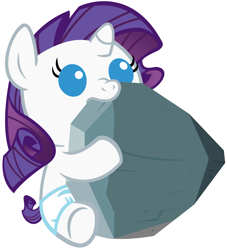 Size: 4000x4400 | Tagged: safe, artist:beavernator, character:rarity, character:tom, species:pony, species:unicorn, absurd resolution, babity, baby, baby pony, diaper, female, filly, foal, simple background, white background