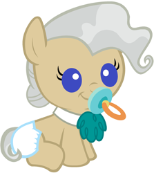 Size: 2000x2240 | Tagged: safe, artist:beavernator, character:mayor mare, species:earth pony, species:pony, baby, baby pony, diaper, female, filly, foal, high res, pacifier, simple background, solo, white background