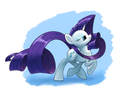 Size: 1215x860 | Tagged: safe, artist:underpable, character:rarity, female, long mane, solo