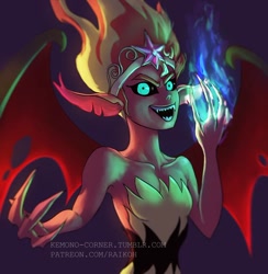 Size: 640x655 | Tagged: safe, artist:grissaecrim, character:sunset satan, character:sunset shimmer, g4, my little pony:equestria girls, armpits, demon, female, solo, sunset satan