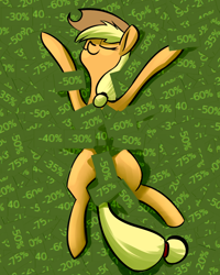 Size: 1024x1280 | Tagged: safe, artist:underpable, character:applejack, episode:applejack's day off, american beauty, female, pun, sale, solo, steam, steam (software), steam sale, visual gag