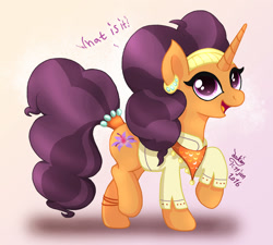 Size: 1780x1600 | Tagged: safe, artist:joakaha, character:saffron masala, episode:spice up your life, g4, my little pony: friendship is magic, cute, female, looking at you, open mouth, raised hoof, saffronbetes, solo