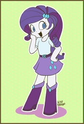 Size: 500x738 | Tagged: safe, artist:uotapo, character:rarity, my little pony:equestria girls, clothing, cute, female, raribetes, skirt, solo