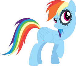 Size: 3573x3087 | Tagged: safe, artist:porygon2z, character:rainbow dash, species:pegasus, species:pony, episode:griffon the brush-off, g4, my little pony: friendship is magic, female, mare, raised hoof, simple background, solo, transparent background, vector