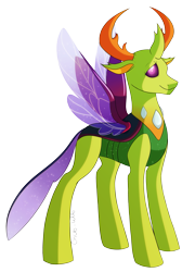 Size: 3159x4378 | Tagged: safe, artist:chub-wub, character:thorax, species:changeling, species:reformed changeling, episode:to where and back again, g4, my little pony: friendship is magic, changeling king, male, simple background, solo, transparent background