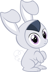 Size: 9179x13746 | Tagged: safe, artist:cyanlightning, character:rumble, species:pony, .svg available, absurd resolution, bunny costume, clothing, colt, cute, cyan's bunnies, male, simple background, solo, transparent background, vector