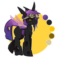 Size: 1478x1448 | Tagged: safe, artist:bbsartboutique, oc, oc only, oc:elytrius, species:changeling, changeling oc, clean, purple changeling, solo