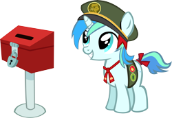 Size: 13458x9286 | Tagged: safe, artist:cyanlightning, oc, oc only, oc:cyan lightning, species:pony, episode:just for sidekicks, g4, my little pony: friendship is magic, .svg available, absurd resolution, cap, clothing, colt, cute, cyan's filly guides, donation box, filly guides, hat, male, ocbetes, ribbon, simple background, solo, transparent background, vector