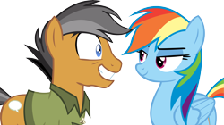 Size: 14894x8346 | Tagged: safe, artist:cyanlightning, character:quibble pants, character:rainbow dash, ship:quibbledash, episode:stranger than fanfiction, .svg available, absurd resolution, clothing, male, rainbow dash seduces quibble pants, shipping, simple background, straight, transparent background, vector
