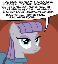 Size: 664x735 | Tagged: safe, artist:porygon2z, artist:zach weiner, edit, character:maud pie, female, geologist, geology, rock, saturday morning breakfast cereal, scientist, solo, text, that pony sure does love rocks