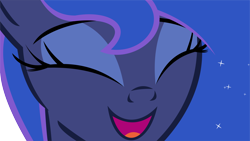 Size: 14876x8368 | Tagged: safe, artist:cyanlightning, derpibooru original, character:princess luna, episode:do princesses dream of magic sheep?, absurd resolution, close-up, cute, female, happy, lunabetes, open mouth, simple background, smiling, solo, transparent background, vector