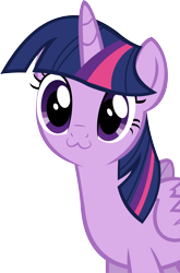Size: 9058x13758 | Tagged: safe, artist:cyanlightning, character:twilight sparkle, character:twilight sparkle (alicorn), species:alicorn, species:pony, episode:pinkie pride, g4, my little pony: friendship is magic, .svg available, :3, absurd resolution, catface, cute, female, folded wings, looking at you, mare, simple background, solo, transparent background, twiabetes, vector
