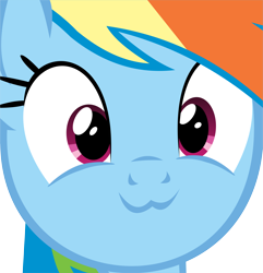 Size: 10987x11389 | Tagged: safe, artist:cyanlightning, character:rainbow dash, .svg available, :3, absurd resolution, catface, close-up, cute, dashabetes, female, looking at you, simple background, smiling, solo, transparent background, vector
