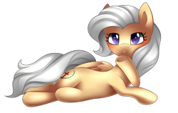 Size: 3434x2195 | Tagged: safe, artist:scarlet-spectrum, oc, oc only, oc:elarise, species:pegasus, species:pony, commission, female, looking at you, lying down, mare, on side, purple eyes, simple background, solo, transparent background, white hair