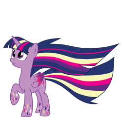 Size: 2000x2000 | Tagged: safe, artist:scarlet-spectrum, character:twilight sparkle, character:twilight sparkle (alicorn), species:alicorn, species:pony, episode:twilight's kingdom, g4, my little pony: friendship is magic, female, mare, open mouth, rainbow power, simple background, solo, transparent background, vector