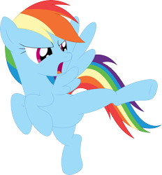Size: 3308x3567 | Tagged: safe, artist:porygon2z, character:rainbow dash, species:pegasus, species:pony, female, kicking, mare, simple background, solo, spread wings, transparent background, vector, wings