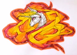 Size: 567x407 | Tagged: safe, artist:oneiria-fylakas, character:nightmare star, character:princess celestia, species:alicorn, species:pony, bust, female, mare, portrait, solo, stained glass, traditional art