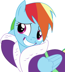 Size: 10553x11654 | Tagged: safe, artist:cyanlightning, character:rainbow dash, episode:applejack's day off, .svg available, absurd resolution, bathrobe, clothing, cute, dashabetes, female, head scratch, nervous, robe, simple background, solo, transparent background, vector