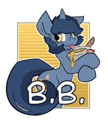 Size: 2100x2400 | Tagged: safe, artist:bbsartboutique, oc, oc only, oc:b.b., species:pony, species:unicorn, badge, con badge, paint bucket, thick