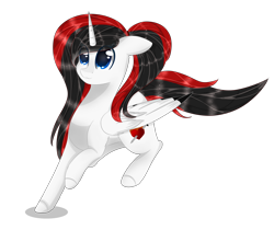 Size: 3000x2520 | Tagged: safe, artist:little-sketches, oc, oc only, species:alicorn, species:pony, eye clipping through hair, female, floppy ears, high res, mare, simple background, solo, transparent background