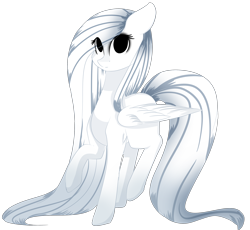 Size: 2418x2225 | Tagged: safe, artist:little-sketches, oc, oc only, species:pegasus, species:pony, commission, eye clipping through hair, female, looking at you, mare, raised hoof, simple background, solo, transparent background