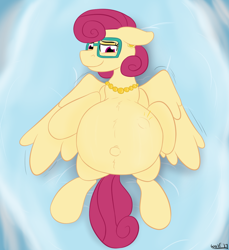 Size: 1100x1200 | Tagged: safe, artist:theimmortalwolf, character:posey shy, species:pegasus, species:pony, belly, belly button, explicit source, female, kicking, on back, outie belly button, pregnant, solo