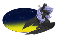 Size: 1024x724 | Tagged: safe, artist:oneiria-fylakas, oc, oc only, oc:cloudy night, species:pegasus, species:pony, female, mare, solo, space, sun