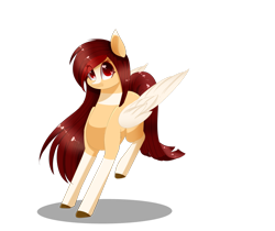 Size: 1024x860 | Tagged: safe, artist:little-sketches, oc, oc only, oc:yeri, species:pony, colored pupils, colored wings, eye clipping through hair, female, mare, simple background, solo, transparent background