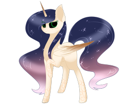 Size: 3000x2520 | Tagged: safe, artist:little-sketches, oc, oc only, species:alicorn, species:pony, alicorn oc, black sclera, eye clipping through hair, female, high res, mare, raised hoof, simple background, solo, transparent background