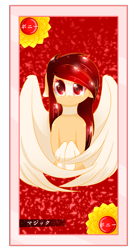 Size: 1317x2376 | Tagged: safe, artist:little-sketches, oc, oc only, oc:yeri, species:pegasus, species:pony, card, colored pupils, female, mare, solo