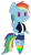 Size: 593x1065 | Tagged: safe, artist:binkyt11, character:rainbow dash, species:anthro, species:pegasus, g4, belly button, chibi, clothing, cutie mark, ear piercing, earring, female, jewelry, mare, midriff, piercing, pointy ponies, solo, spread wings, wings
