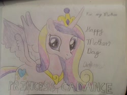 Size: 2048x1530 | Tagged: safe, artist:didgereethebrony, character:princess cadance, species:alicorn, species:pony, female, mother's day, solo, traditional art