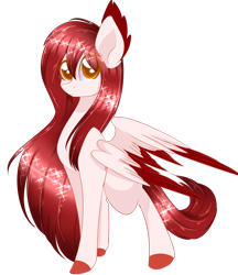 Size: 1024x1185 | Tagged: safe, artist:little-sketches, oc, oc only, oc:sora, species:pegasus, species:pony, colored pupils, eye clipping through hair, female, looking at you, mare, simple background, solo, transparent background