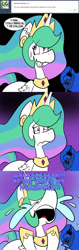 Size: 576x1822 | Tagged: safe, artist:pembroke, character:princess celestia, character:princess luna, species:alicorn, species:pony, ask, crying, dialogue, eyes closed, open mouth, stickluna, sweat, sweatdrop, thiklestia, tumblr, wavy mouth