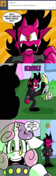 Size: 576x1800 | Tagged: safe, artist:pembroke, character:dinky hooves, character:sweetie belle, species:pony, meanie belle, abuse, danger dolan, dinky dawberry doo, dinkybuse, hellbent, planet dolan, super planet dolan