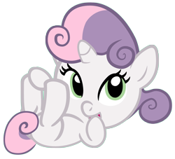 Size: 3520x3200 | Tagged: safe, artist:beavernator, artist:carnifex, character:sweetie belle, species:pony, species:unicorn, baby, baby belle, baby pony, cute, diasweetes, female, foal, hoof sucking, simple background, solo, transparent background, vector