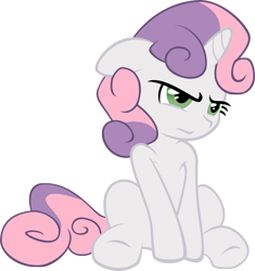 Size: 2833x3015 | Tagged: safe, artist:deathnyan, artist:kp-shadowsquirrel, character:sweetie belle, species:pony, species:unicorn, female, filly, grumpy, grumpy belle, simple background, solo, transparent background, vector, vector trace