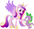 Size: 3584x3051 | Tagged: safe, artist:porygon2z, character:princess cadance, character:spike, species:alicorn, species:dragon, species:pony, episode:princess spike, g4, my little pony: friendship is magic, female, male, simple background, transparent background, vector