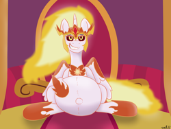 Size: 2000x1500 | Tagged: safe, artist:theimmortalwolf, character:daybreaker, character:princess celestia, species:pony, episode:a royal problem, g4, my little pony: friendship is magic, pregnant