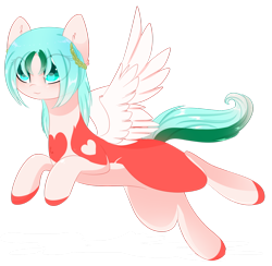 Size: 1024x1001 | Tagged: safe, artist:little-sketches, oc, oc only, oc:miu, species:pegasus, species:pony, female, flying, heart, mare, simple background, smiling, solo, transparent background