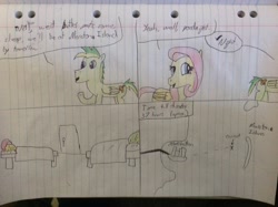 Size: 2592x1936 | Tagged: safe, artist:didgereethebrony, oc, oc only, oc:didgeree, species:pony, island, lined paper, manehattan, map, pun, sleeping, traditional art