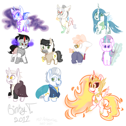 Size: 5000x5000 | Tagged: safe, artist:binkyt11, derpibooru original, character:daybreaker, character:discord, character:doctor caballeron, character:gladmane, character:king sombra, character:nightmare moon, character:princess celestia, character:princess luna, character:queen chrysalis, character:starlight glimmer, character:svengallop, character:zesty gourmand, species:alicorn, species:changeling, species:draconequus, species:earth pony, species:pony, species:unicorn, episode:a royal problem, g4, my little pony: friendship is magic, absurd resolution, antagonist, chibi, female, firealpaca, male, mare, missing accessory, rings of scorchero, s5 starlight, simple background, sketch, staff, staff of sameness, stallion, white background