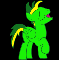 Size: 885x903 | Tagged: safe, artist:didgereethebrony, oc, oc only, oc:didgeree, species:pegasus, species:pony, black background, open mouth, simple background, solo