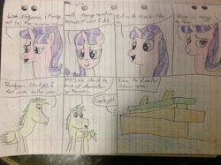 Size: 2592x1936 | Tagged: safe, artist:didgereethebrony, character:starlight glimmer, oc, oc:didgeree, species:pony, lined paper, ship, traditional art