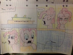 Size: 2592x1936 | Tagged: safe, artist:didgereethebrony, character:pinkie pie, species:pony, lined paper, pinkie sense, ship, traditional art