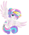 Size: 2014x2480 | Tagged: safe, artist:oneiria-fylakas, character:princess flurry heart, species:alicorn, species:crystal pony, species:pony, g4, chibi, crystallized, female, high res, older, one eye closed, race swap, simple background, solo, transparent background, wink