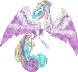 Size: 4553x4231 | Tagged: safe, artist:oneiria-fylakas, oc, oc only, oc:crystal heart, parent:princess cadance, parent:shining armor, parents:shiningcadance, species:alicorn, species:crystal pony, species:pony, absurd resolution, crystal alicorn, crystallized, female, mare, offspring, rearing, simple background, solo, transparent background